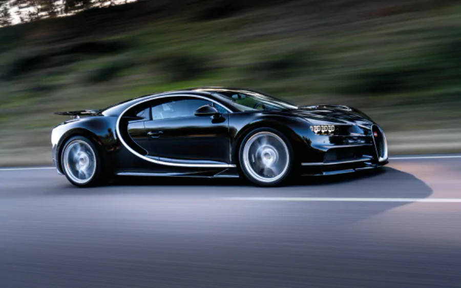 Musta Bugatti Chiron 4K Taustakuvat