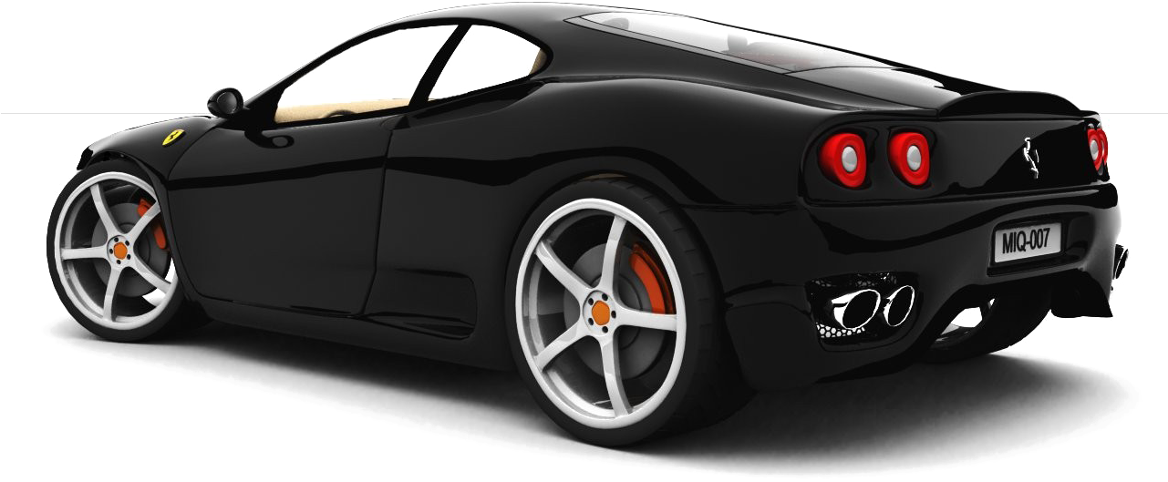Musta Ferrari-urheiluauto profiilista Taustakuvat