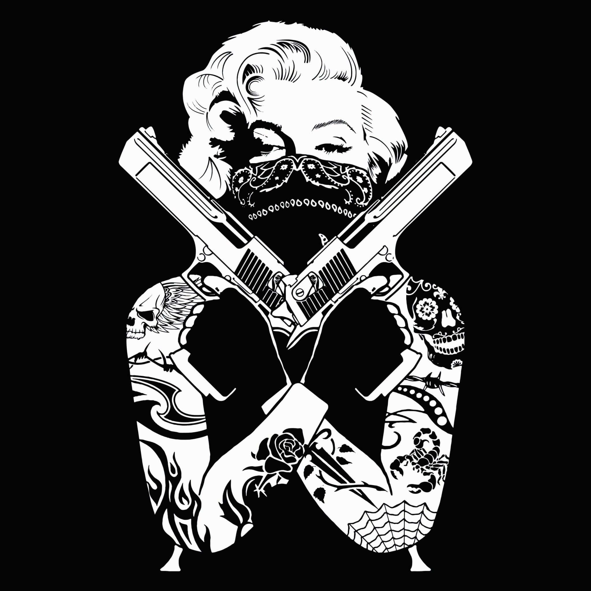 Musta gangsteri Marilyn Monroe Taustakuvat