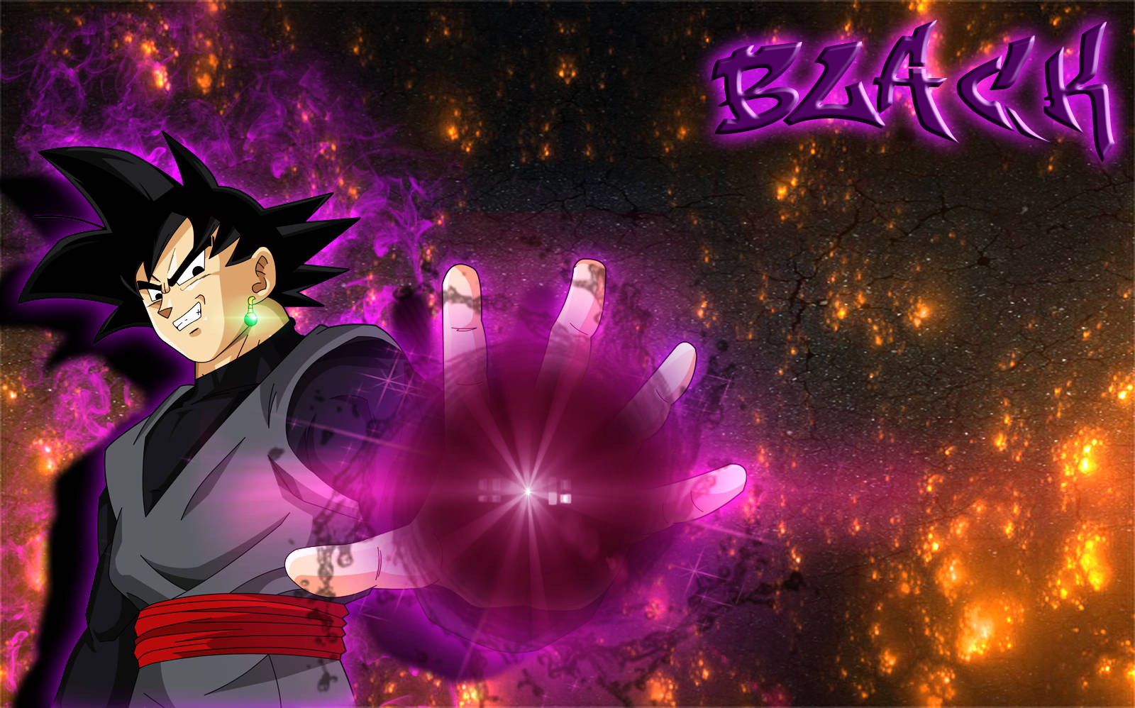 Musta Goku ja tummanpunainen pallo Taustakuvat