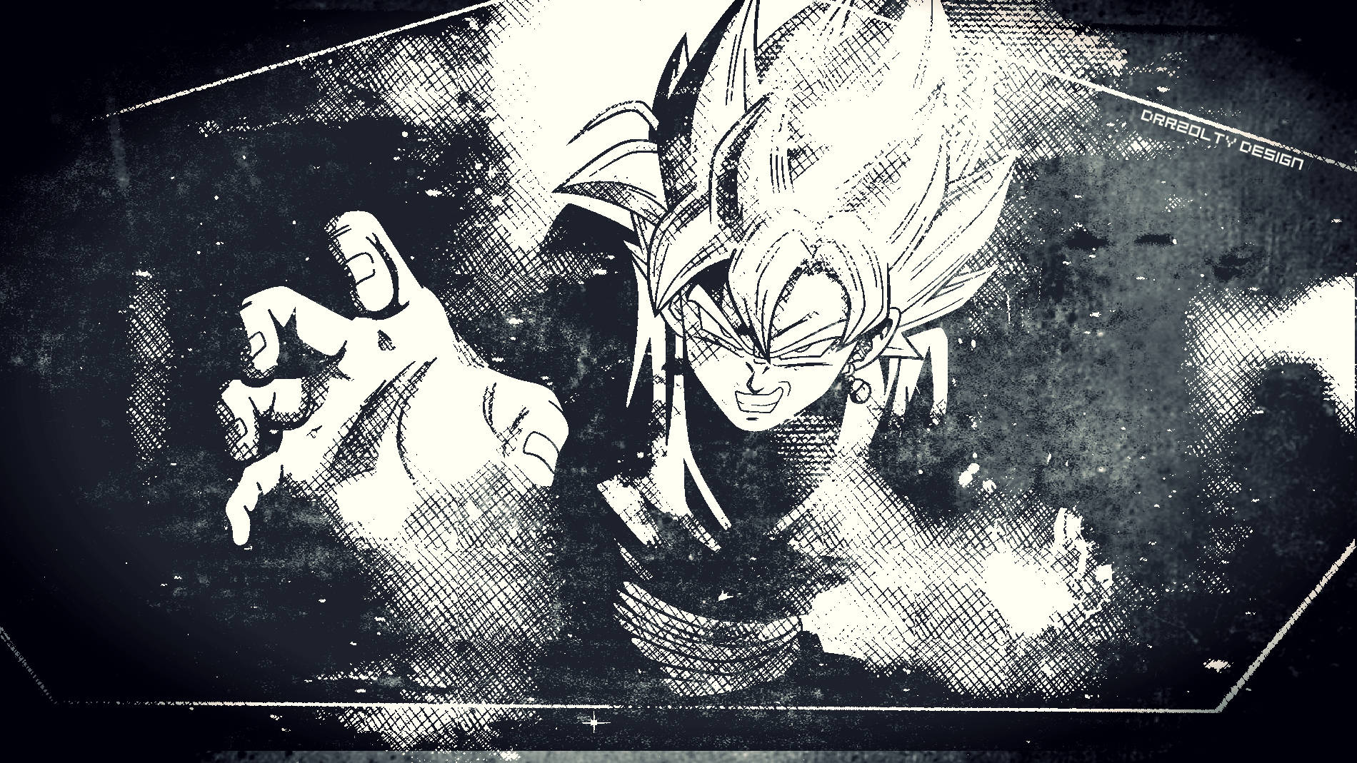 Musta Goku-minimalistinen kuvitus Taustakuvat