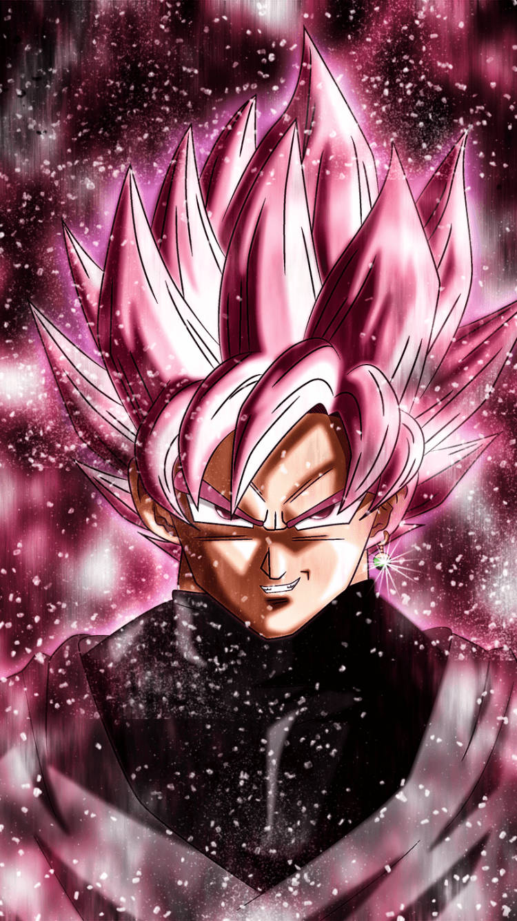 Musta Goku pinkillä glitter-efektillä Taustakuvat