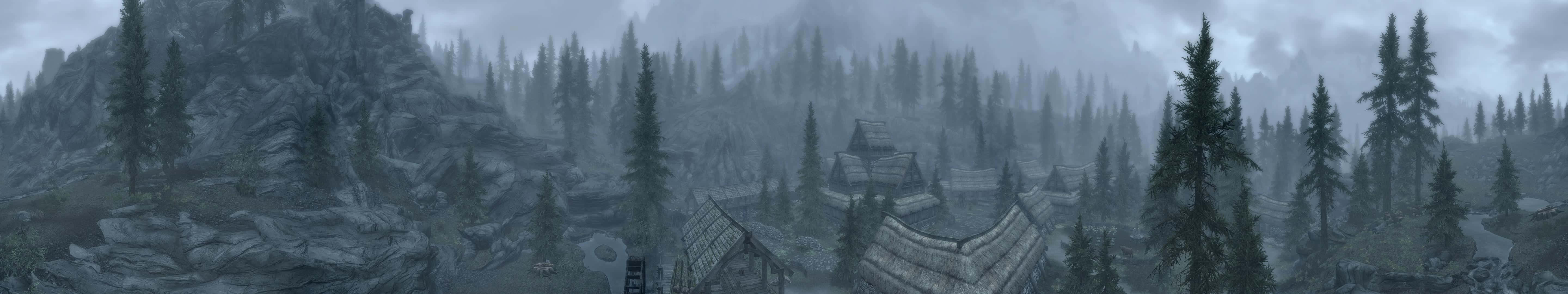 Musta ja harmaa Skyrim Pixel 3 -näytön taustakuva Taustakuvat
