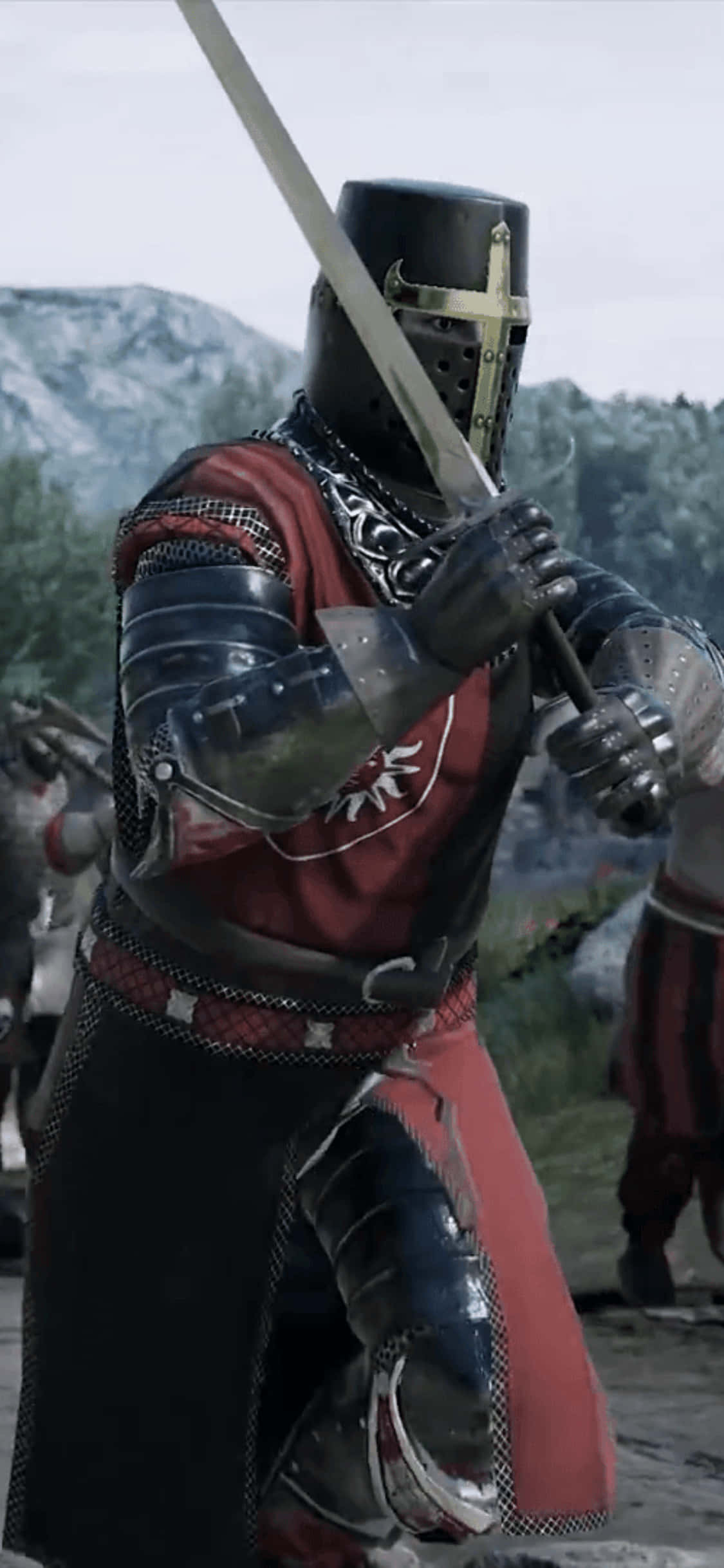 Musta Ja Punainen iPhone Xs Mordhau Taustakuva Taustakuvat