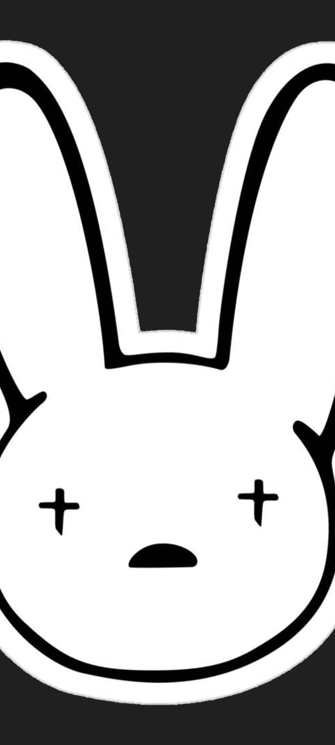 Musta ja valkoinen Bad Bunny -logo Taustakuvat