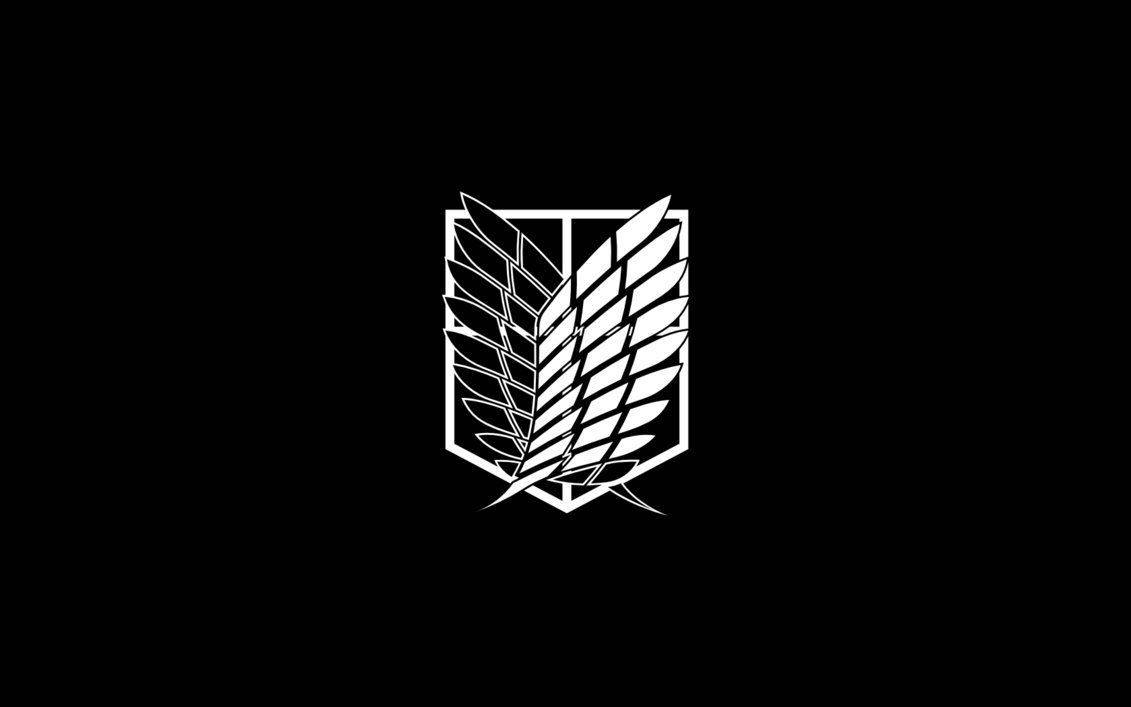 Musta ja valkoinen Attack on Titan -logo Taustakuvat