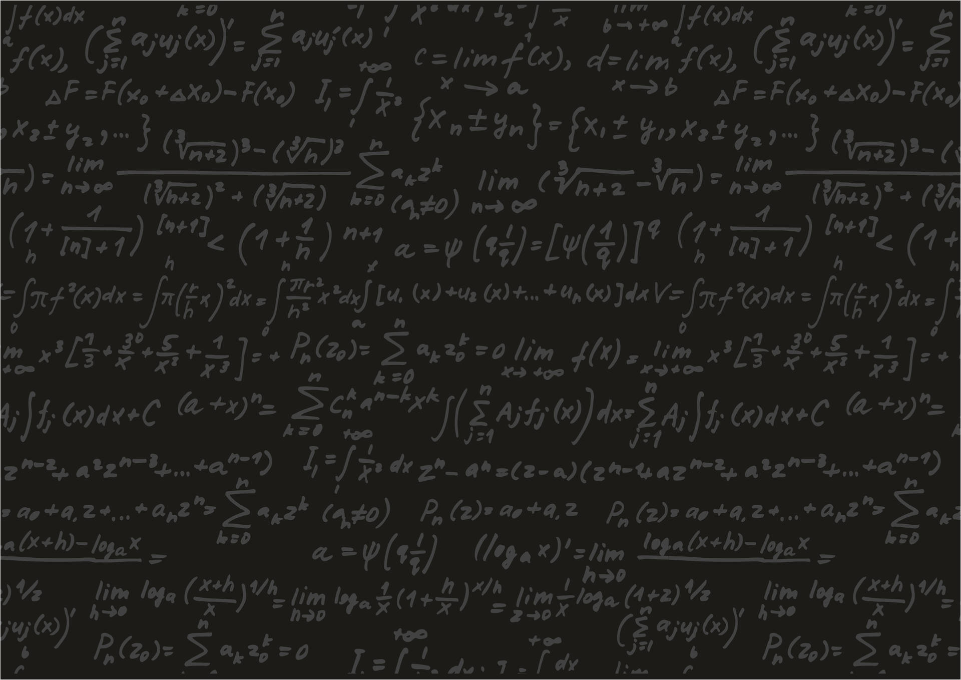 Musta ja valkoinen matematiikkataulu -taustakuva.
