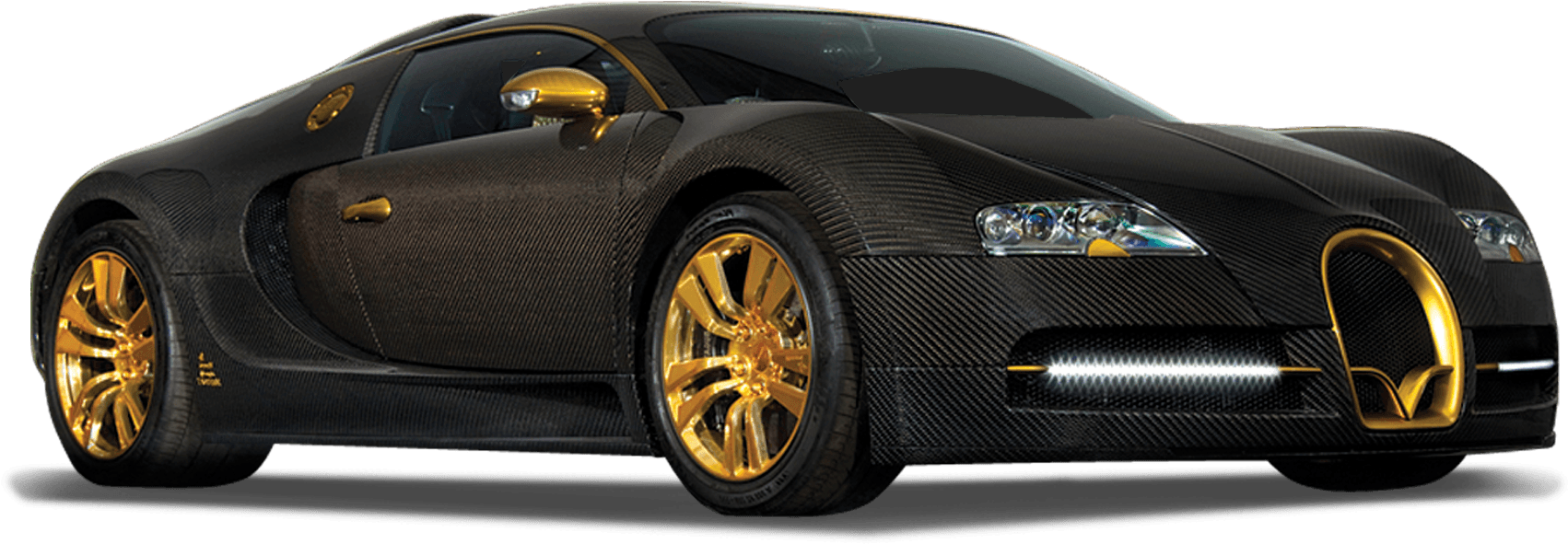 Musta kulta Bugatti Veyron sivukuva Taustakuvat