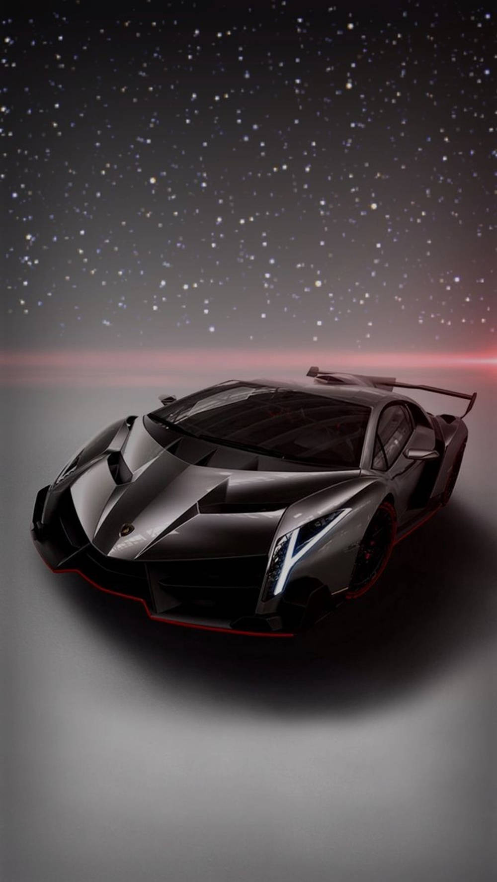 Musta Lamborghini iPhone tähtitaivaan alla Taustakuvat