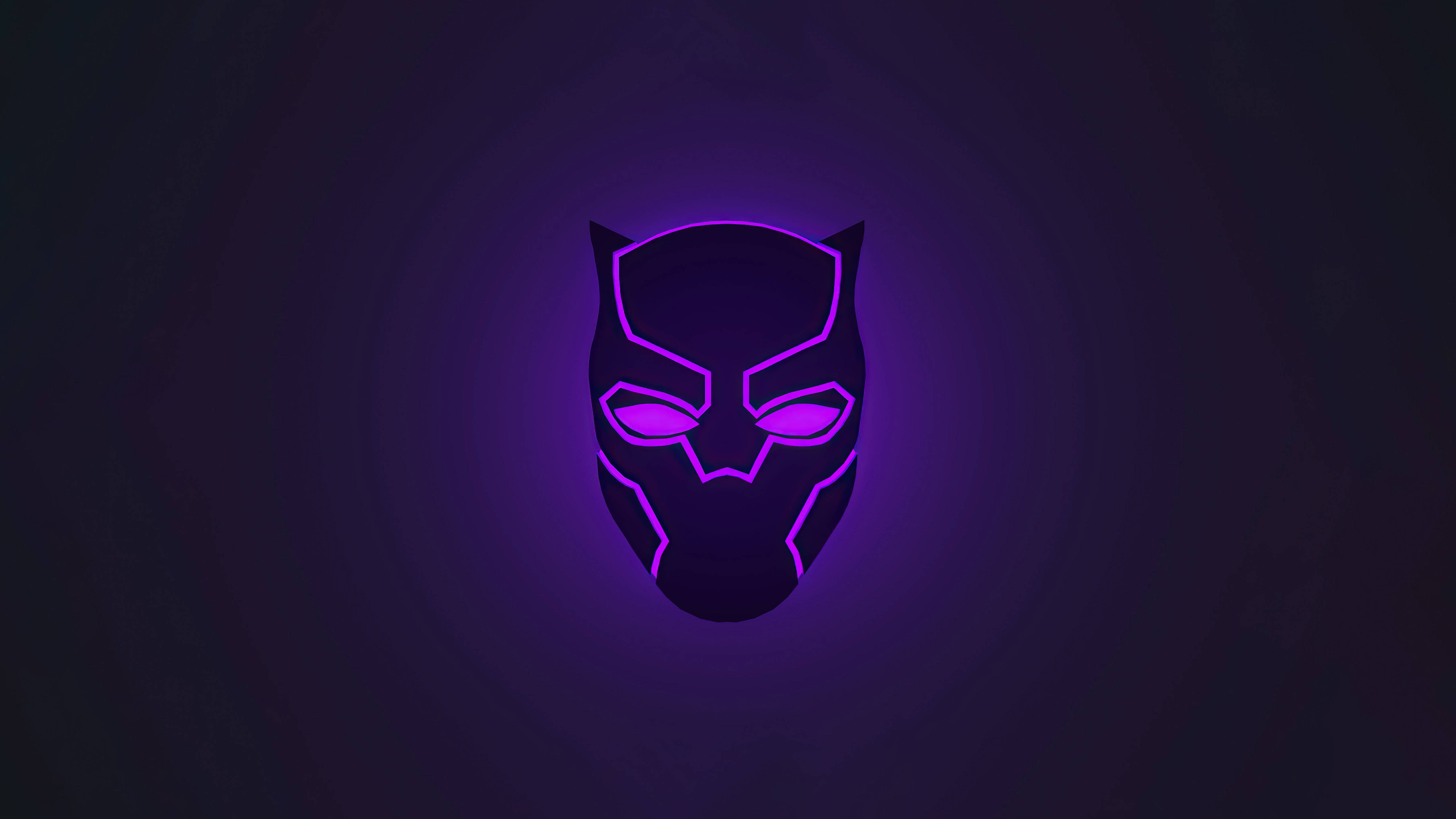 Musta Pantteri 4K Ultra HD Tumma Neon Logo Taustakuvat
