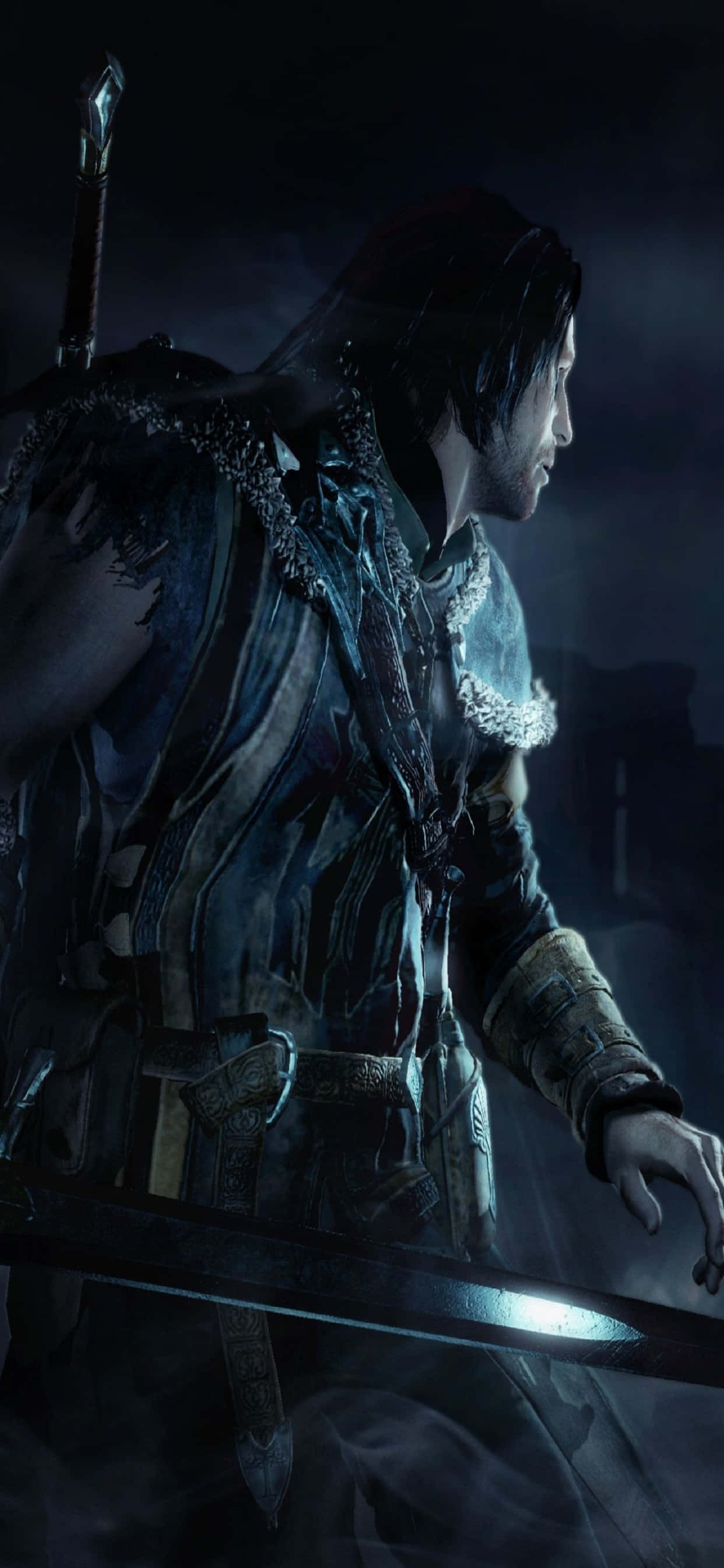 Musta portin kapteeni iPhone Xs Max Shadow of Mordor -tausta Taustakuvat