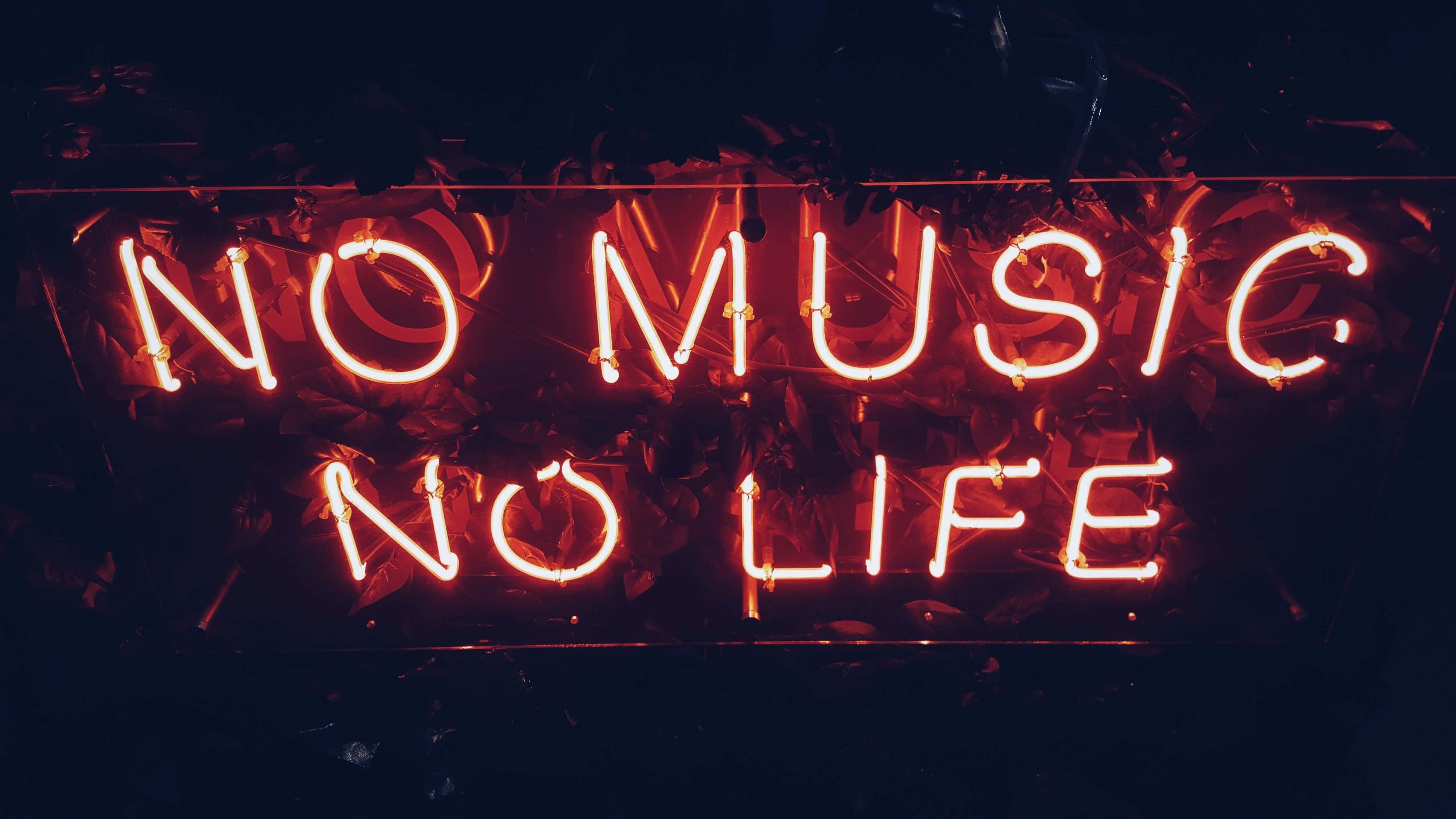Musta punainen neon Ei musiikkia ei elämää Taustakuvat