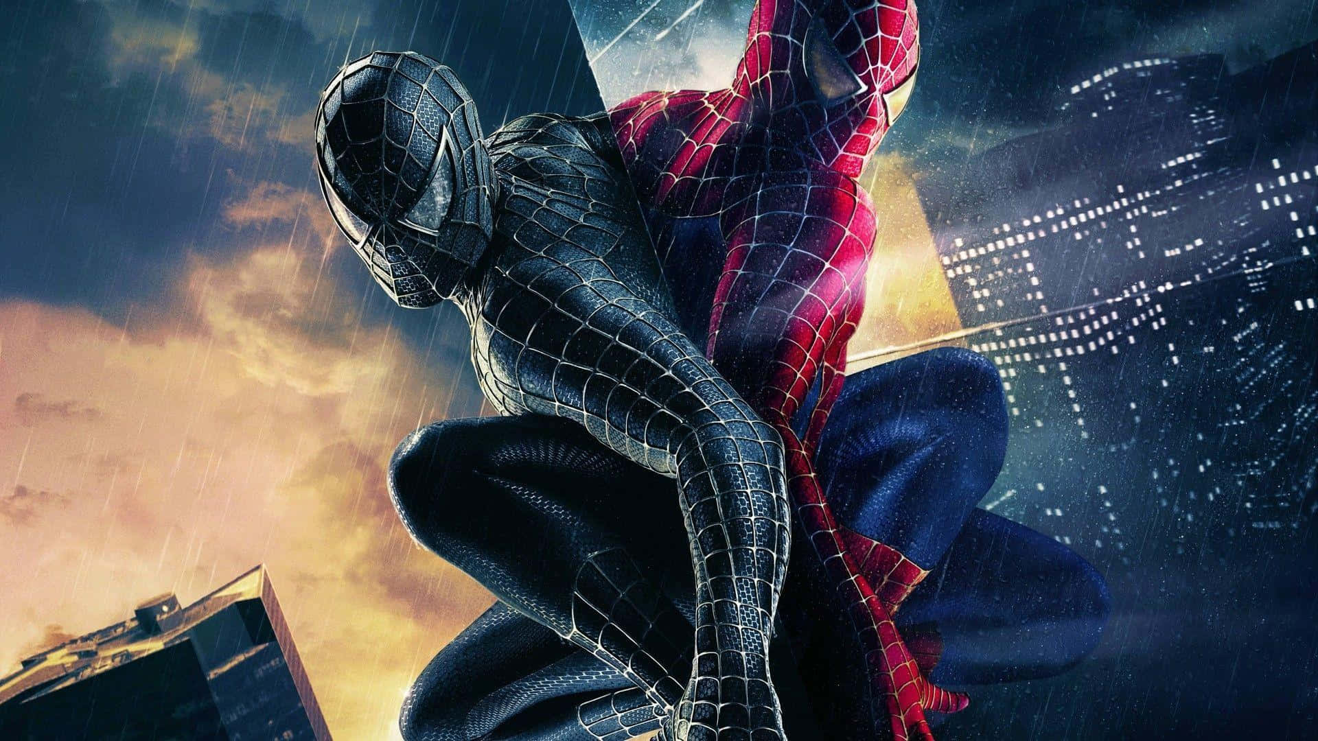 Musta Venom-puku Hämähäkkimies Tietokone Taustakuvat