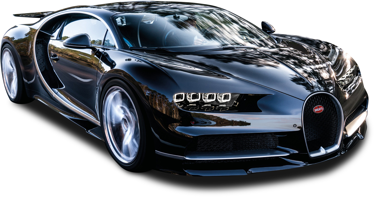 Mustan Bugatti Chironin sivukuva Taustakuvat