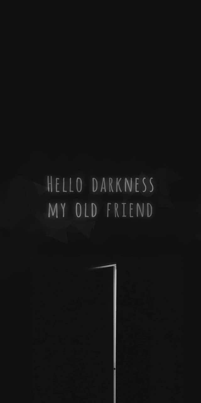 Mustan emo iPhonen Hello Darkness Taustakuvat