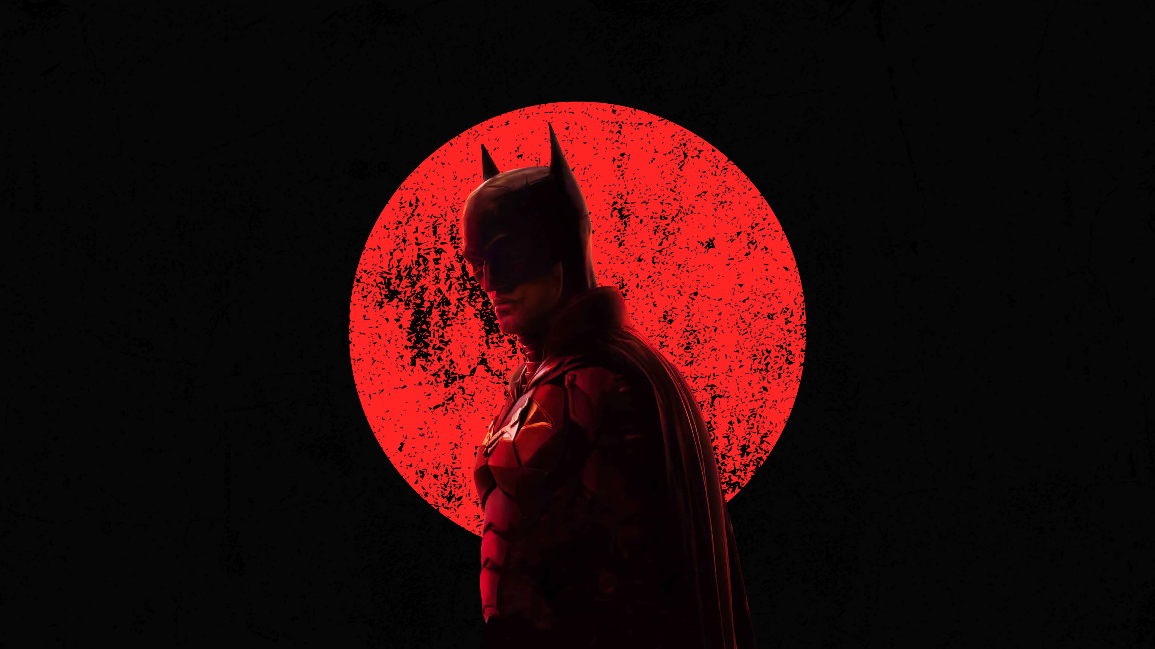 Mustan ja punaisen estetiikan 4K Gotham Batman Taustakuvat