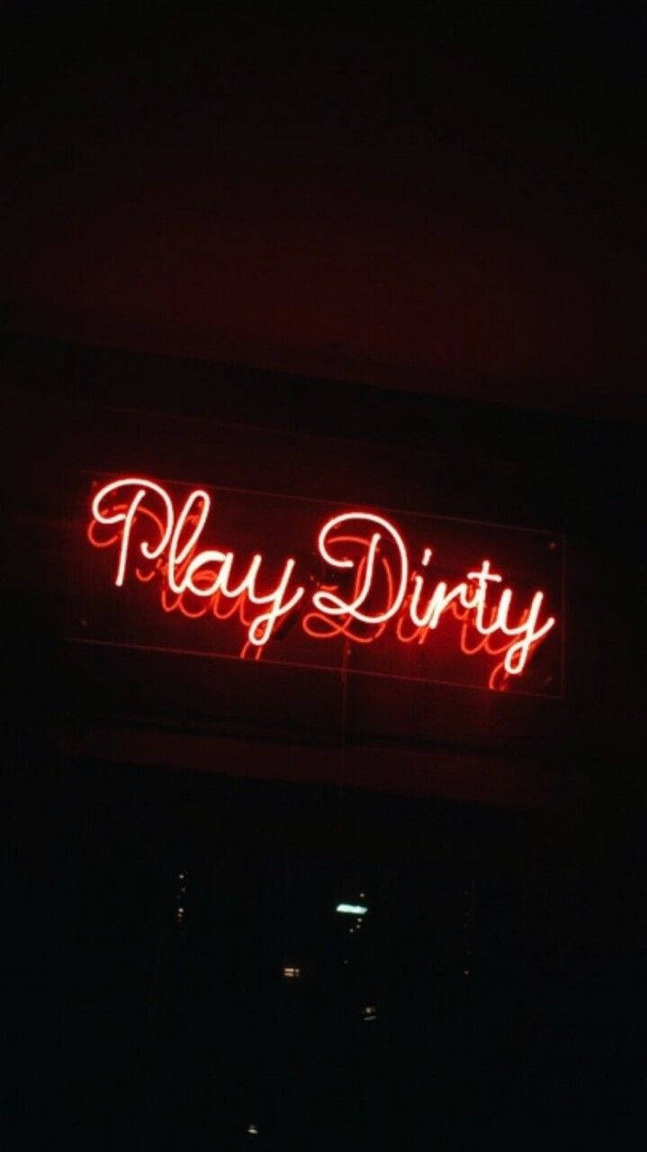 Mustan neonin estetiikka Play Dirty Taustakuvat