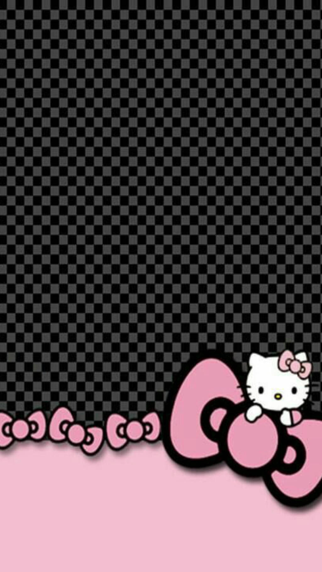 Mustaruudukko Hello Kitty Taustakuvat