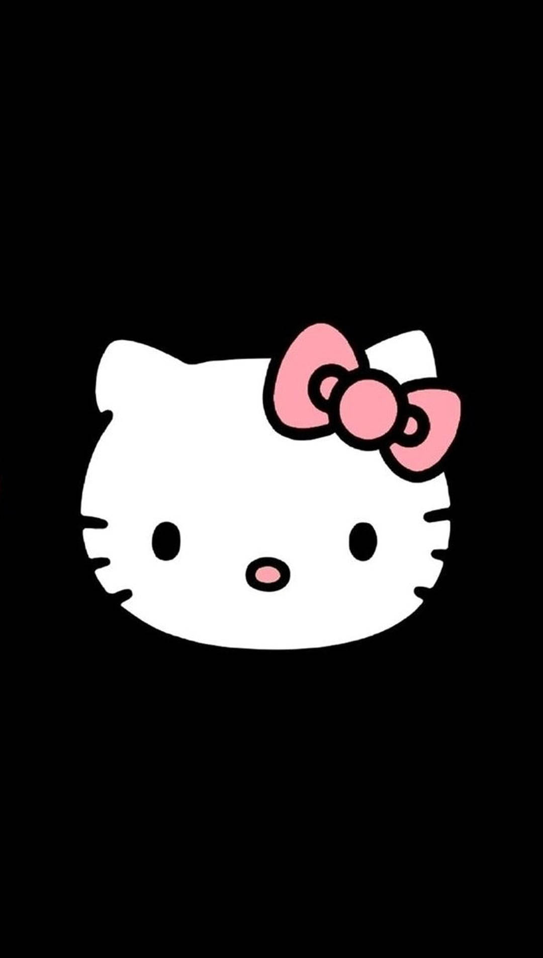 Mustavalkoinen Hello Kitty -sarjakuvapiirros Taustakuvat