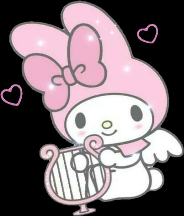 My Melody harppu ja sydämet Taustakuvat