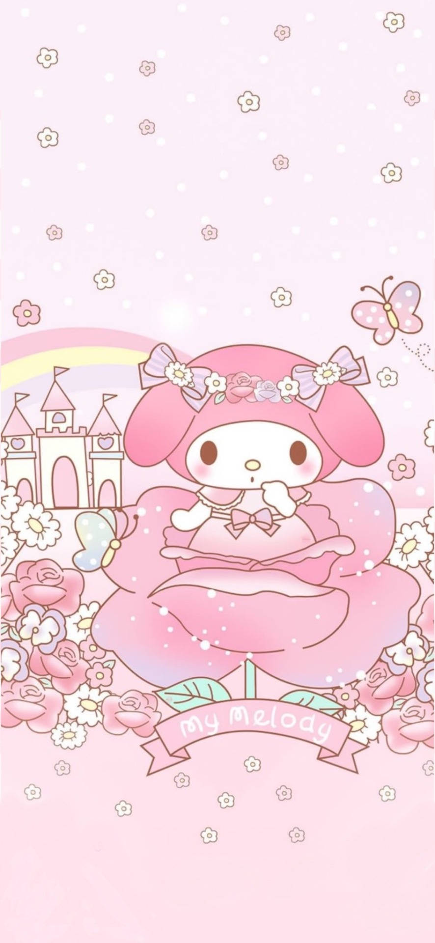 My Melody ja ruusukukka Taustakuvat