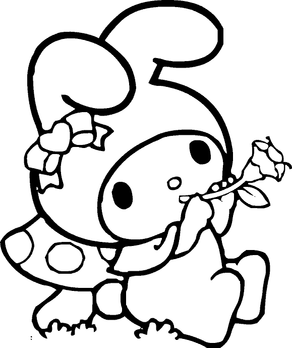 My Melody Värityskuva Ääriviivat Taustakuvat