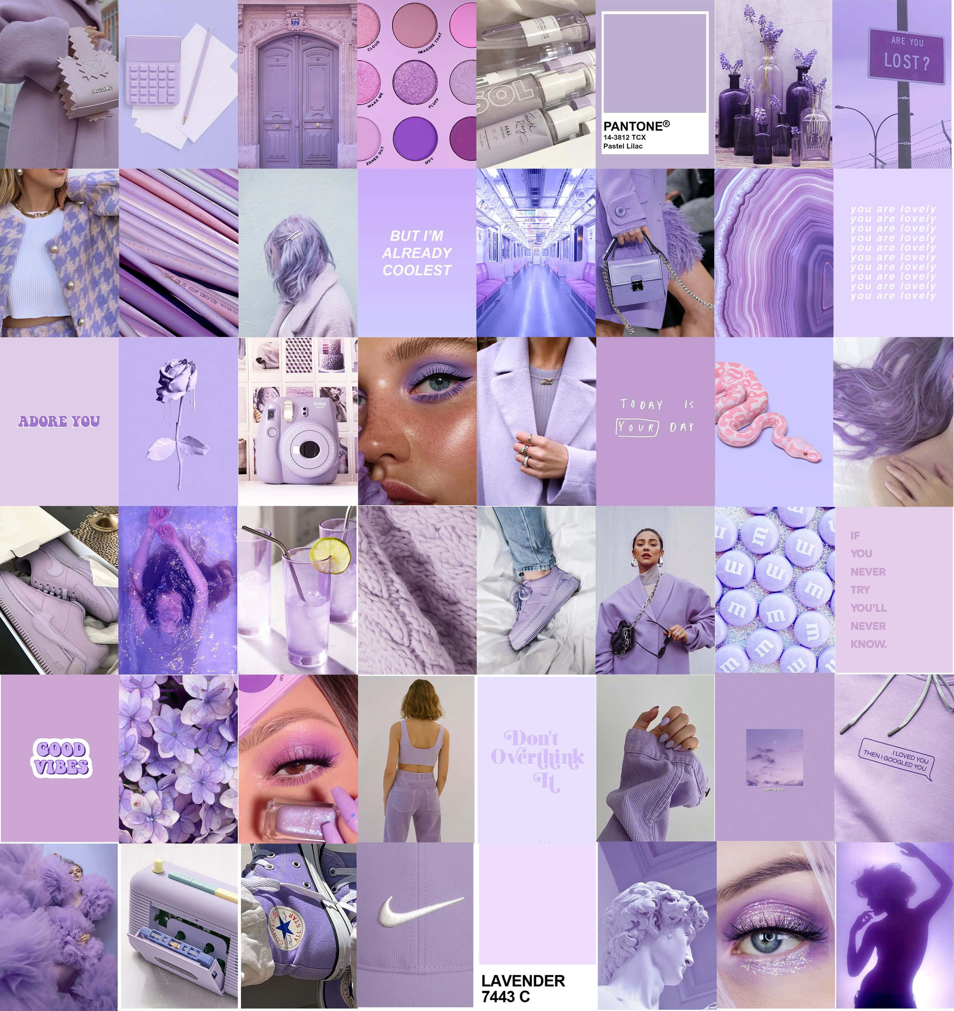 Naarmainen estetiikka violetti kollaasi Taustakuvat