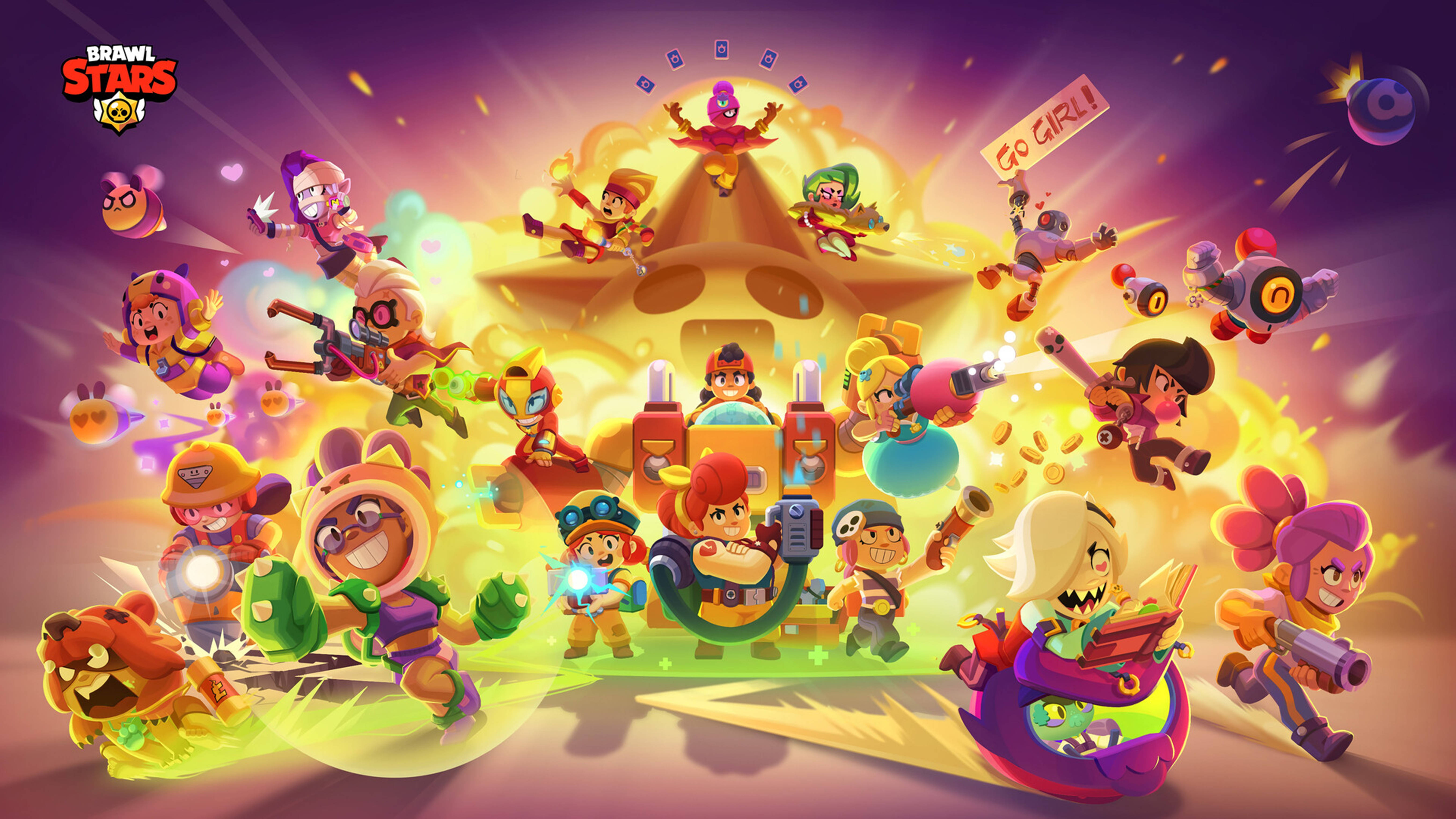 Naistenpäivä Montaasi Brawl Stars 4K Taustakuvat