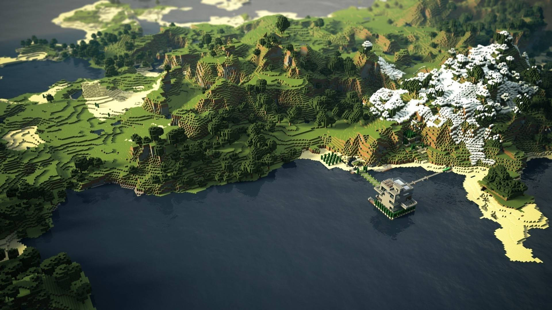 Näkymä Minecraftin metsäbiomiin Taustakuvat