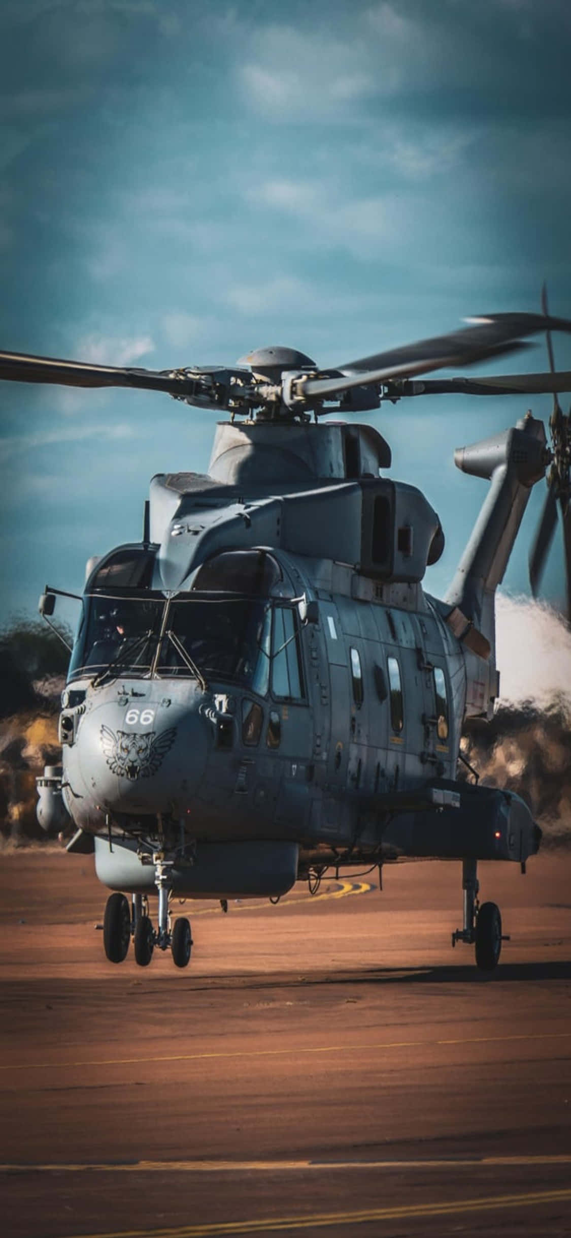 Näkymä taivaalle helikopterista, jossa on iPhone Xs Taustakuvat