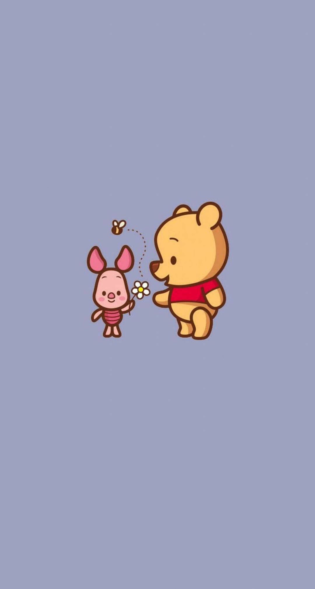 Nalle Puh ja Possu söpö iPhone Taustakuvat