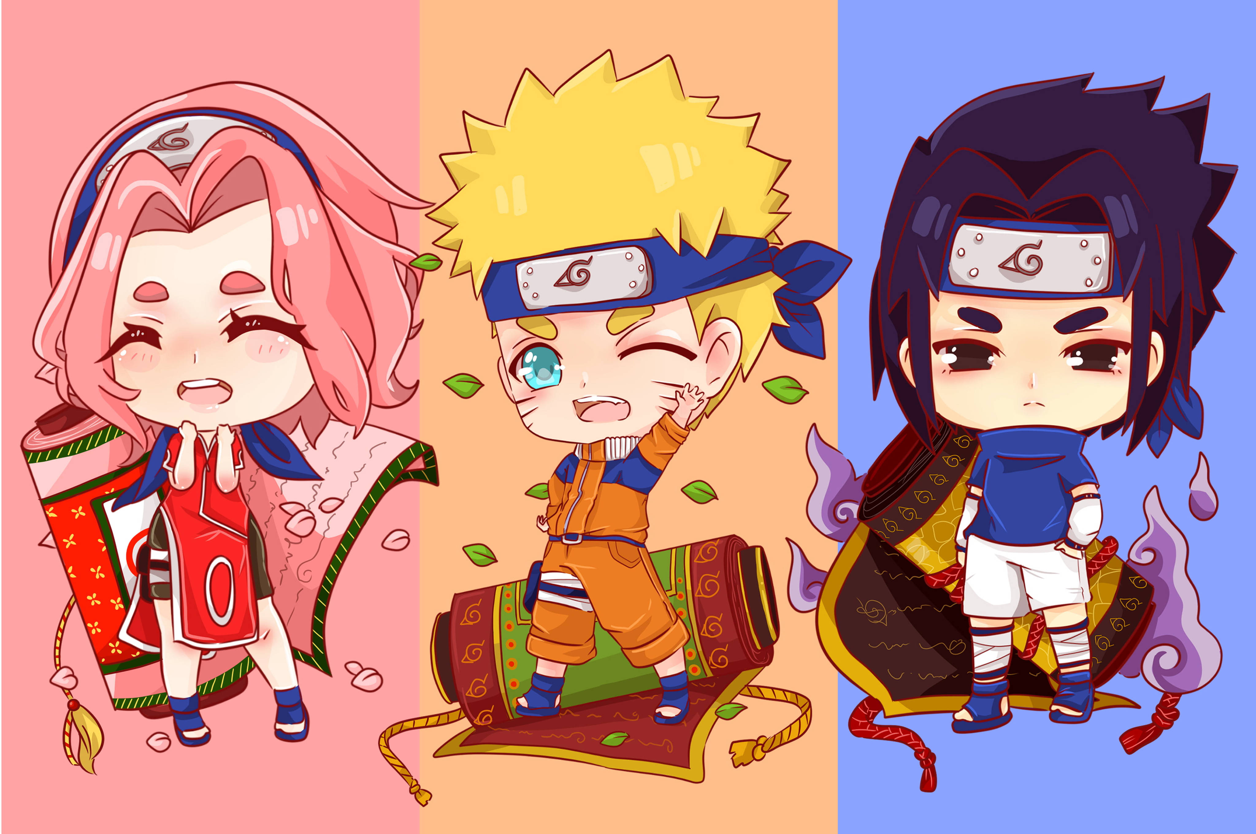 Naruto 4K Chibi-taide Taustakuvat