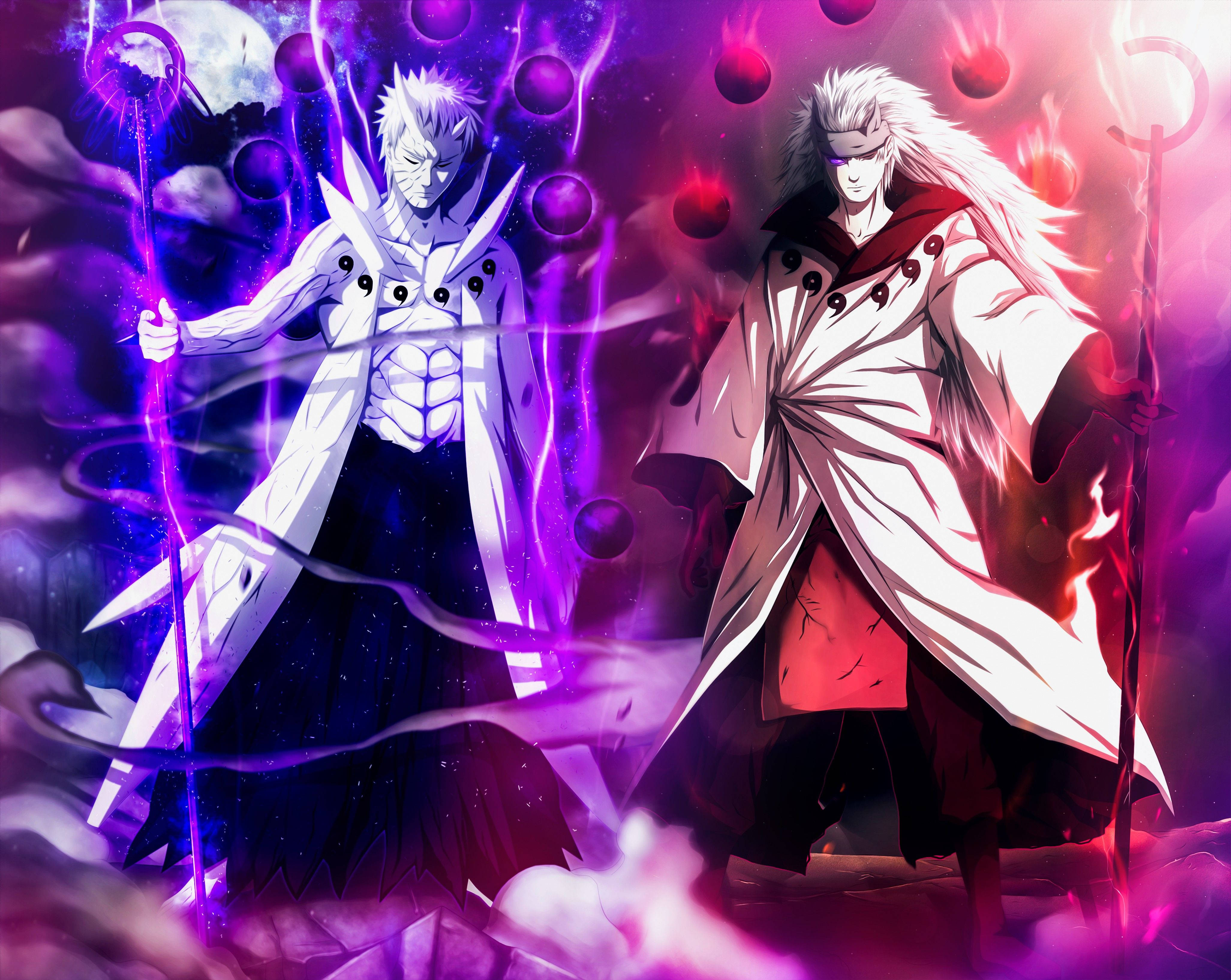 Naruto 4K Obito ja Madara Taustakuvat
