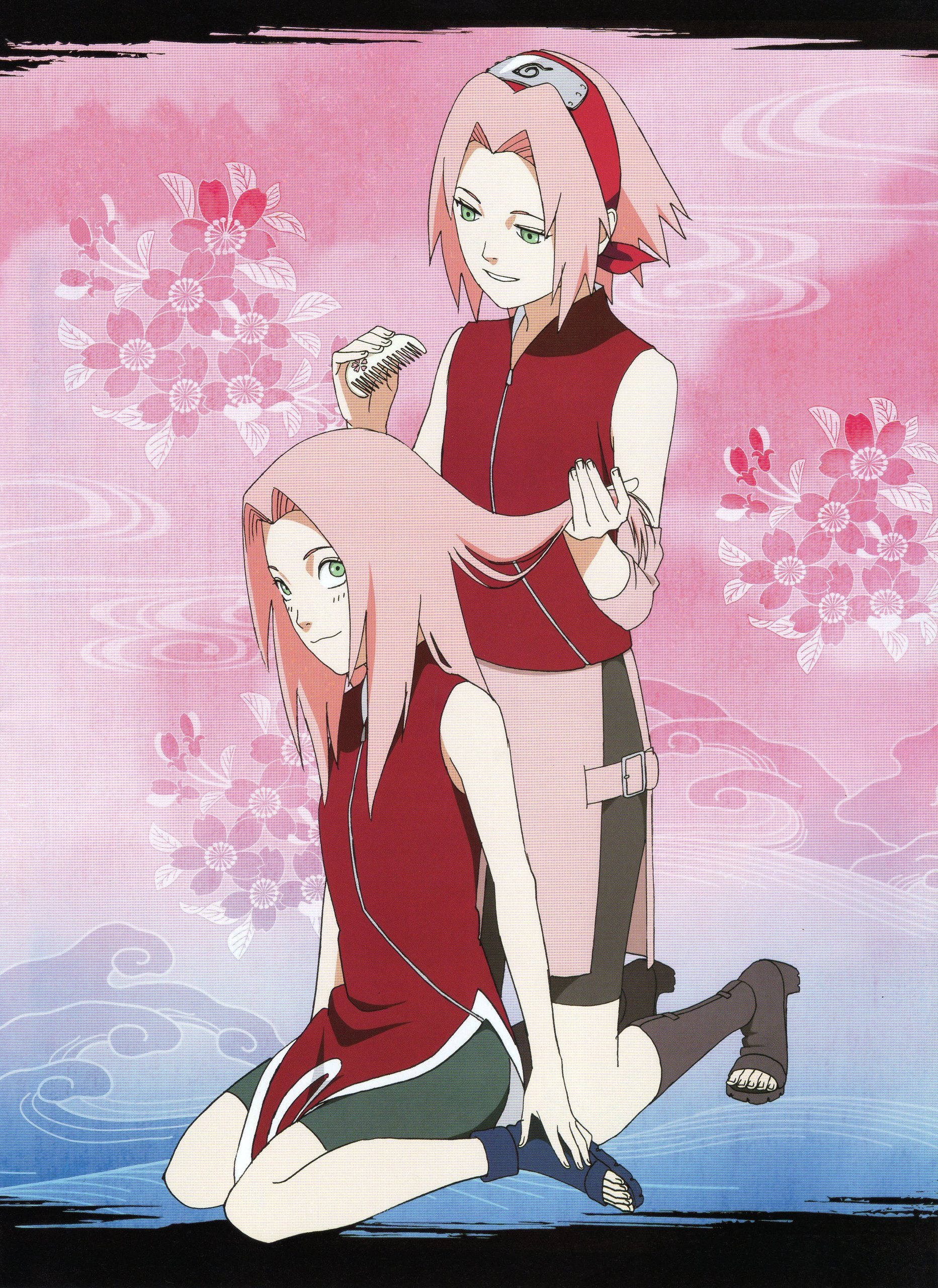 Naruto Anime Nuori ja Aikuinen Sakura Taustakuvat