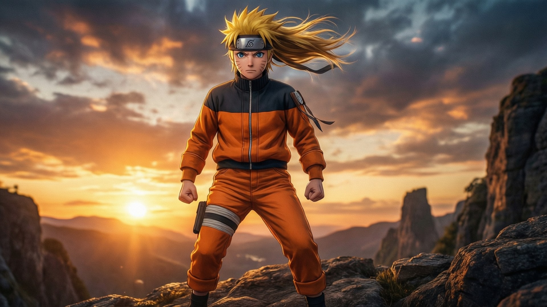 Naruto auringonlaskussa Taustakuvat