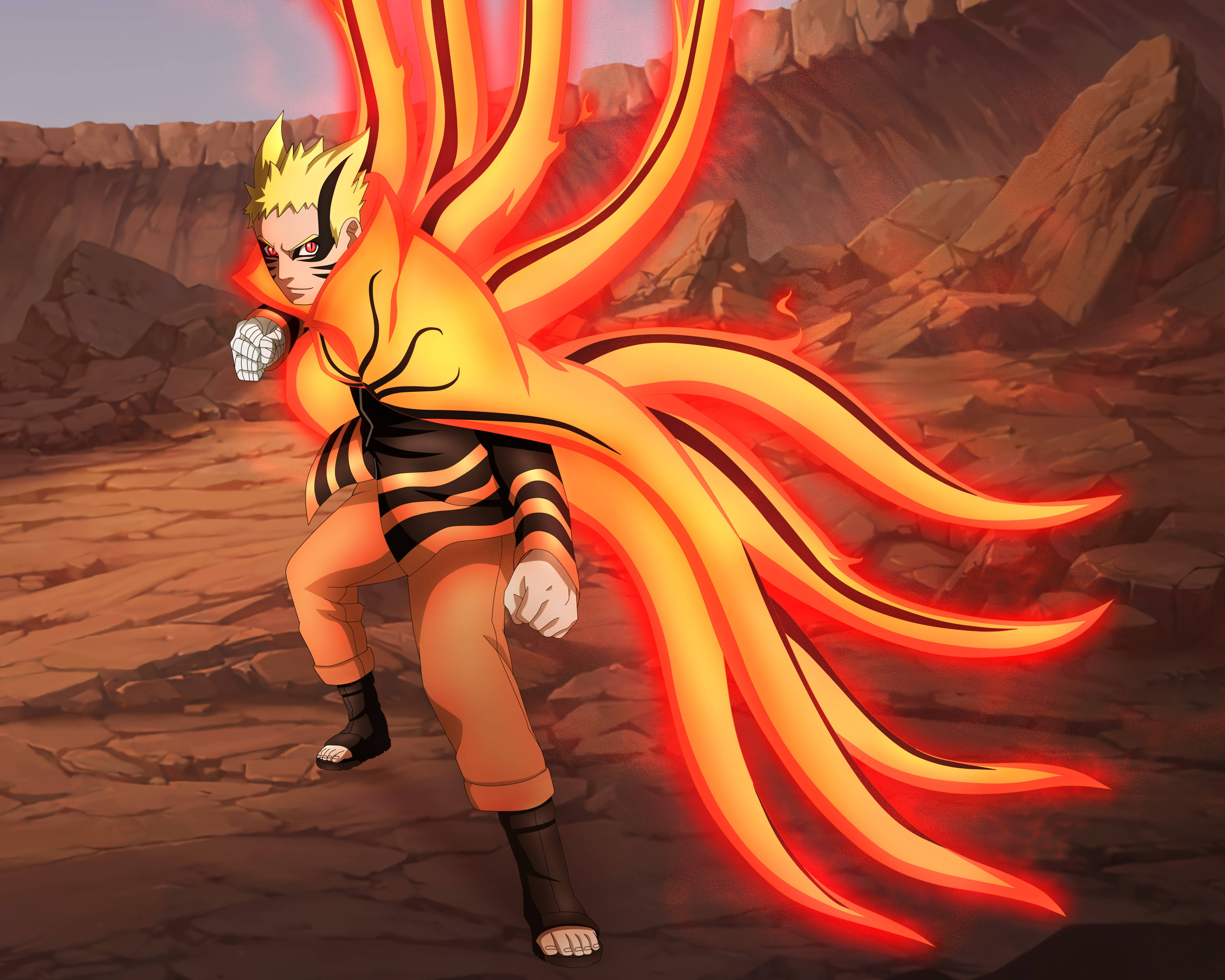 Naruto Baryon Mode taistelukentällä Taustakuvat