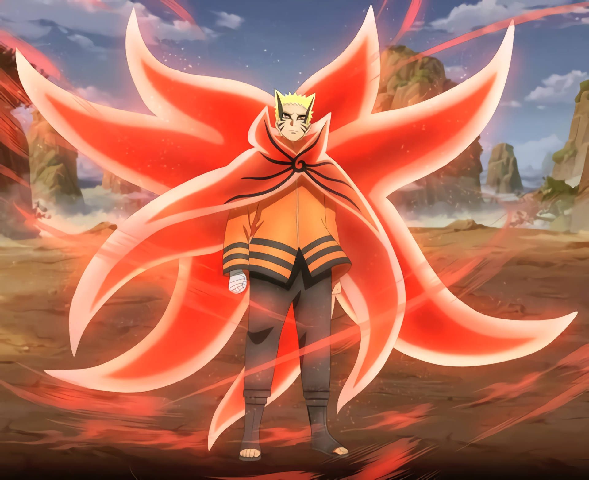 Naruto Baryon Mode - Liekehtivä muoto Taustakuvat