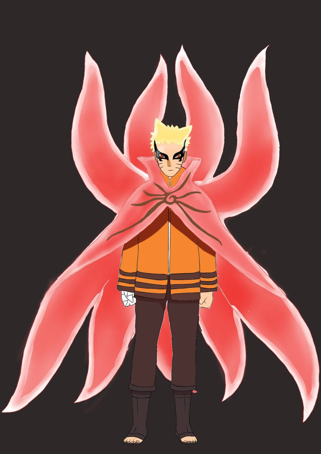Naruto Baryon Mode Yhdeksän häntää Taustakuvat