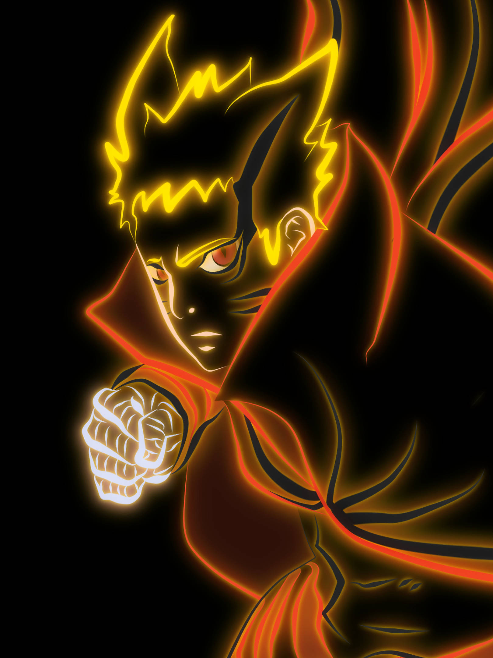 Naruto Baryon-tila Neonviivat Taustakuvat