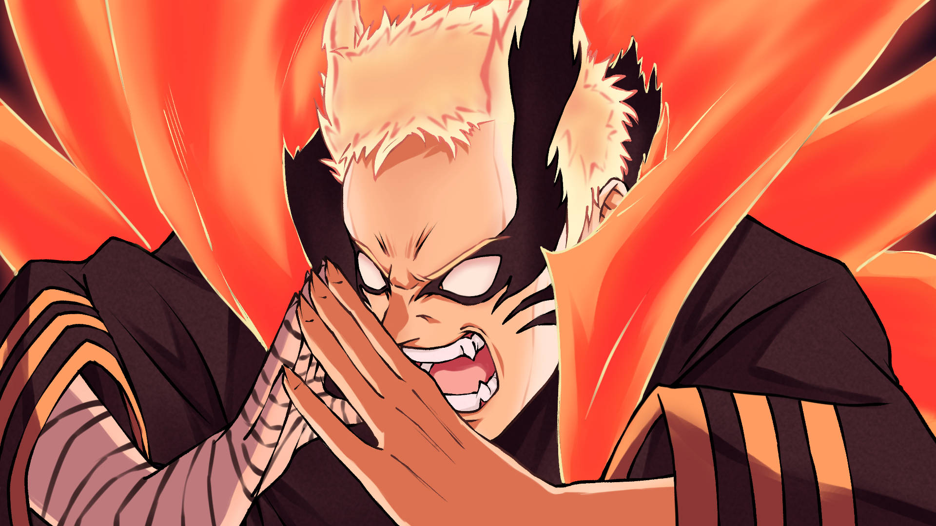 Naruto Baryon-tilassa huutamassa Taustakuvat