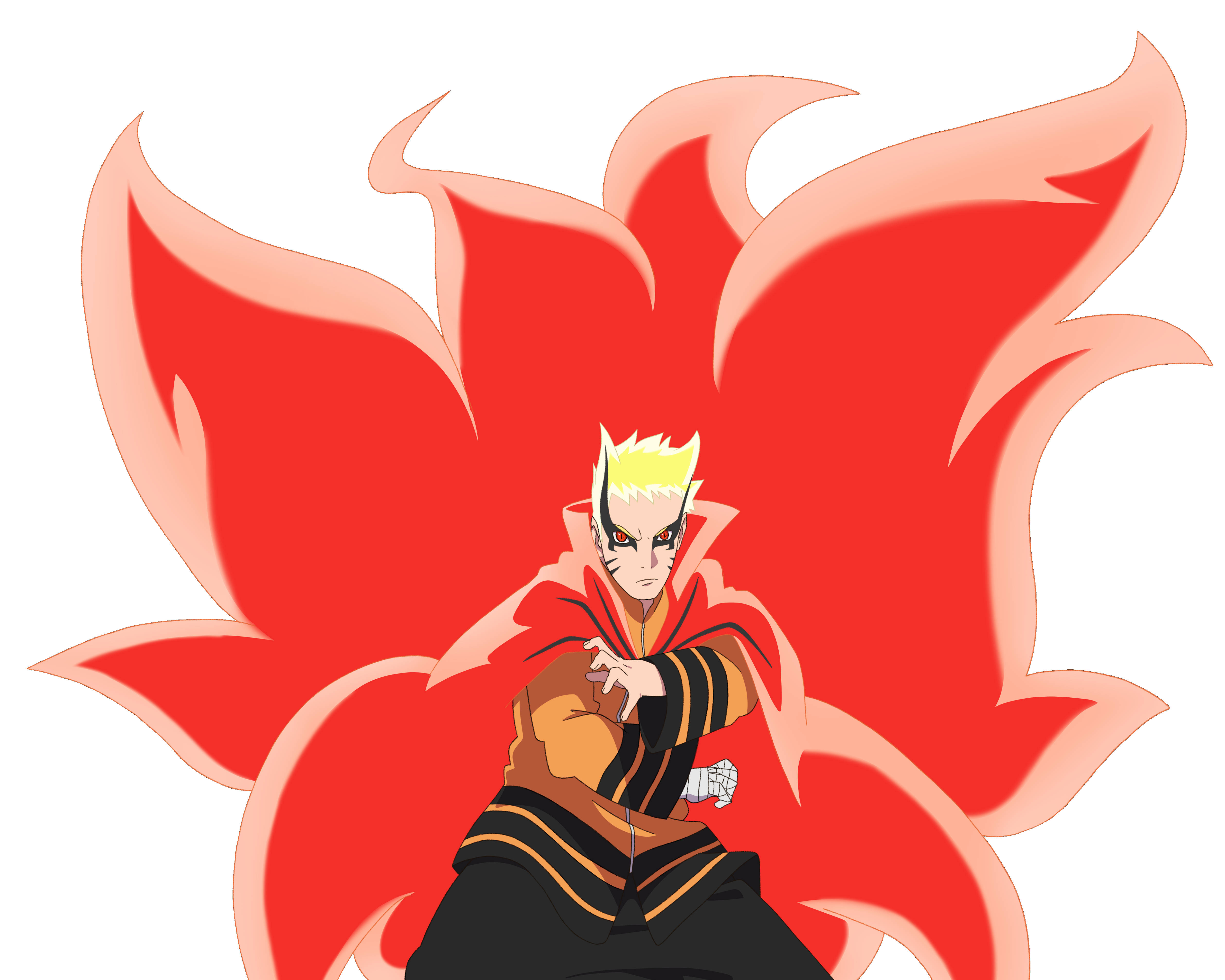 Naruto Baryon-tila Valkoinen Tausta Taustakuvat
