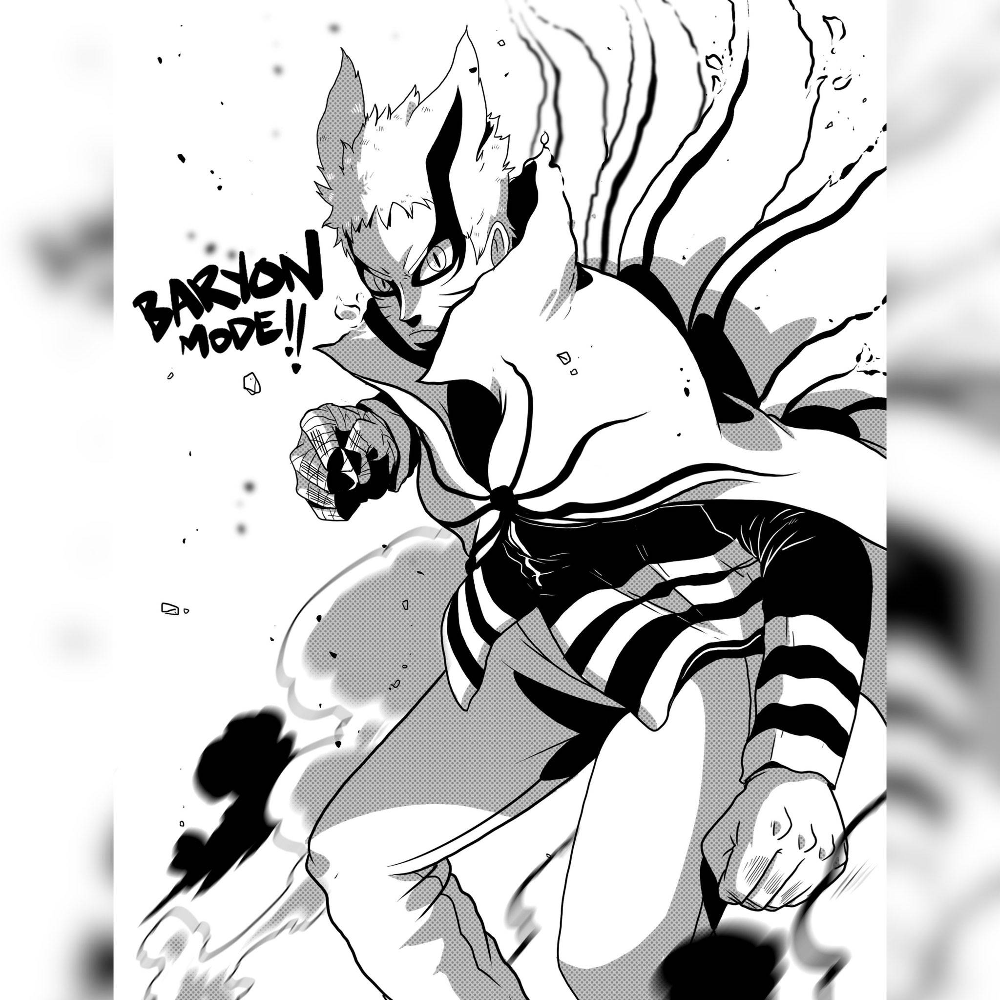 Naruto Baryon-tila manga-taiteessa Taustakuvat