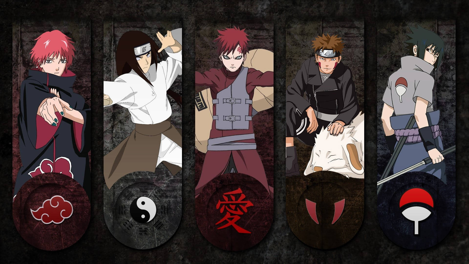 Naruto Elävät Hahmopaneelit Taustakuvat