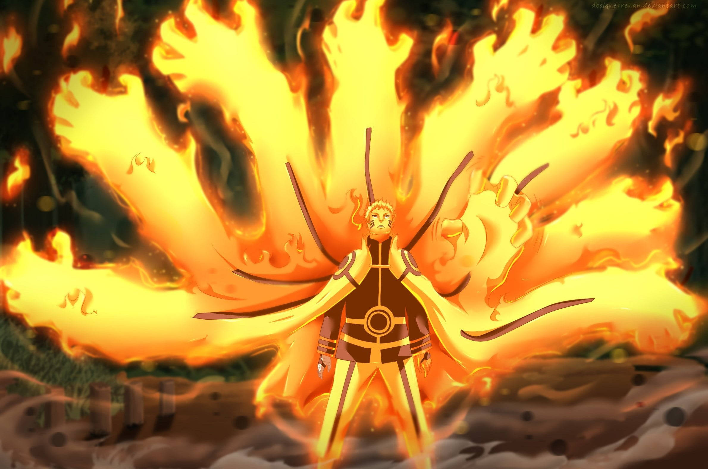 Naruto Elävät Liekkikädet Taustakuvat