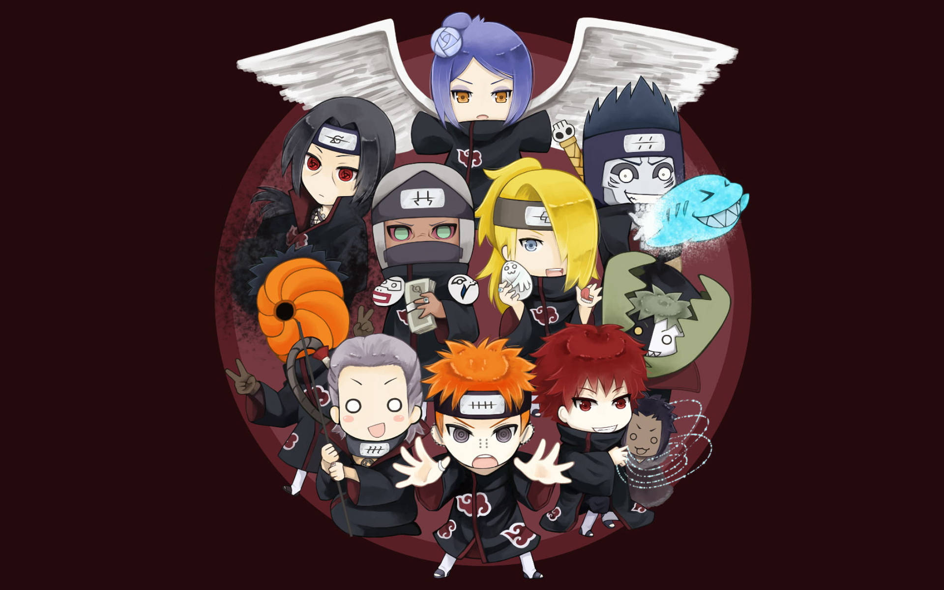 Naruto-hahmot Mini Akatsuki Taustakuvat