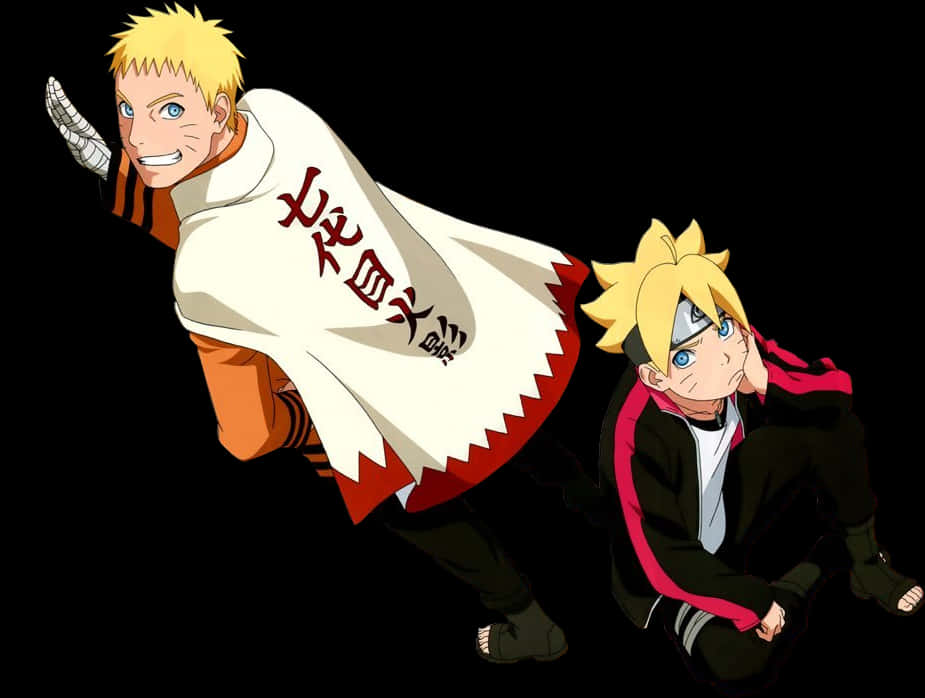 Naruto ja Boruto Hokage-viitta Taustakuvat