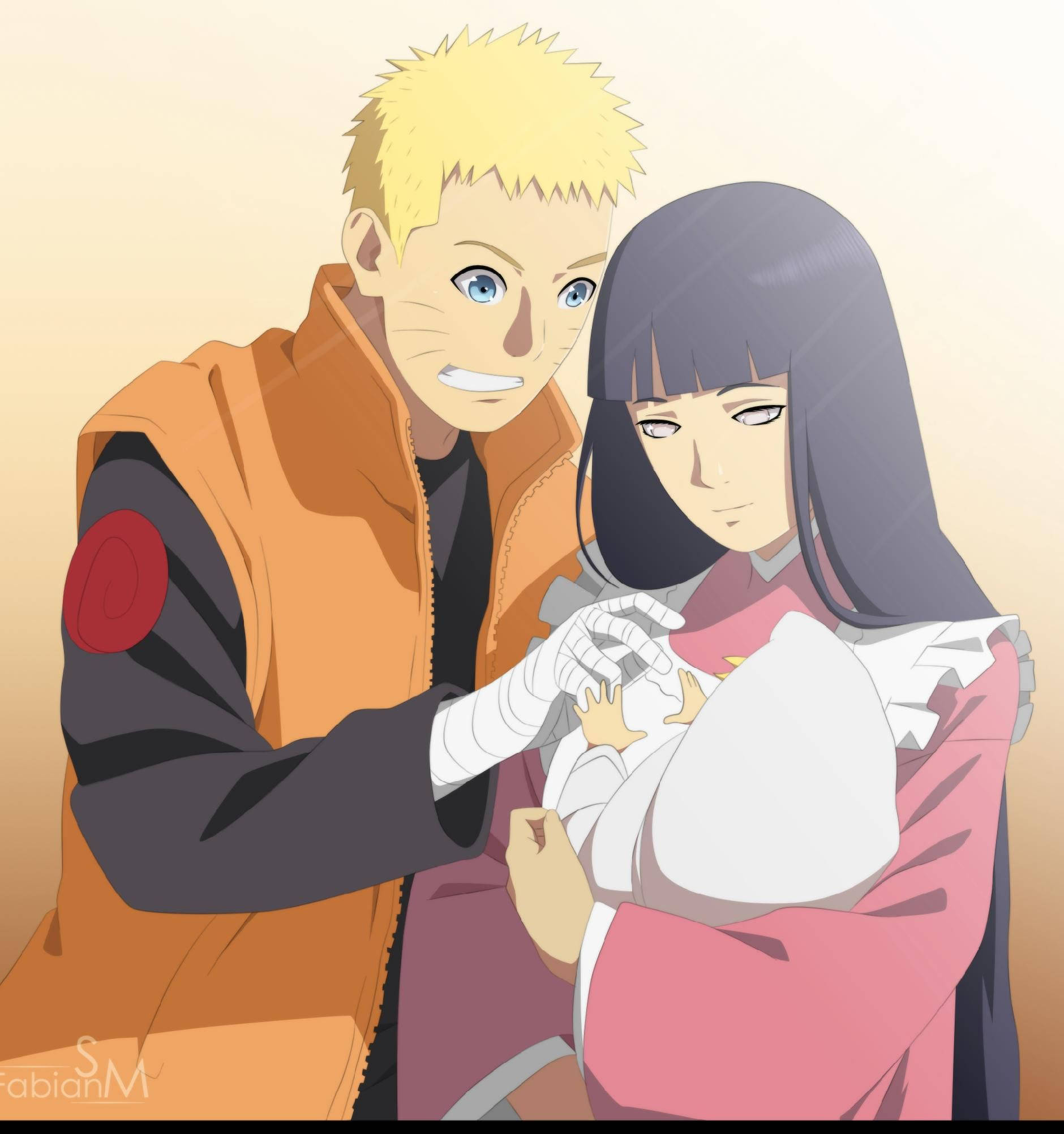 Naruto ja Hinata vauvan kanssa Taustakuvat