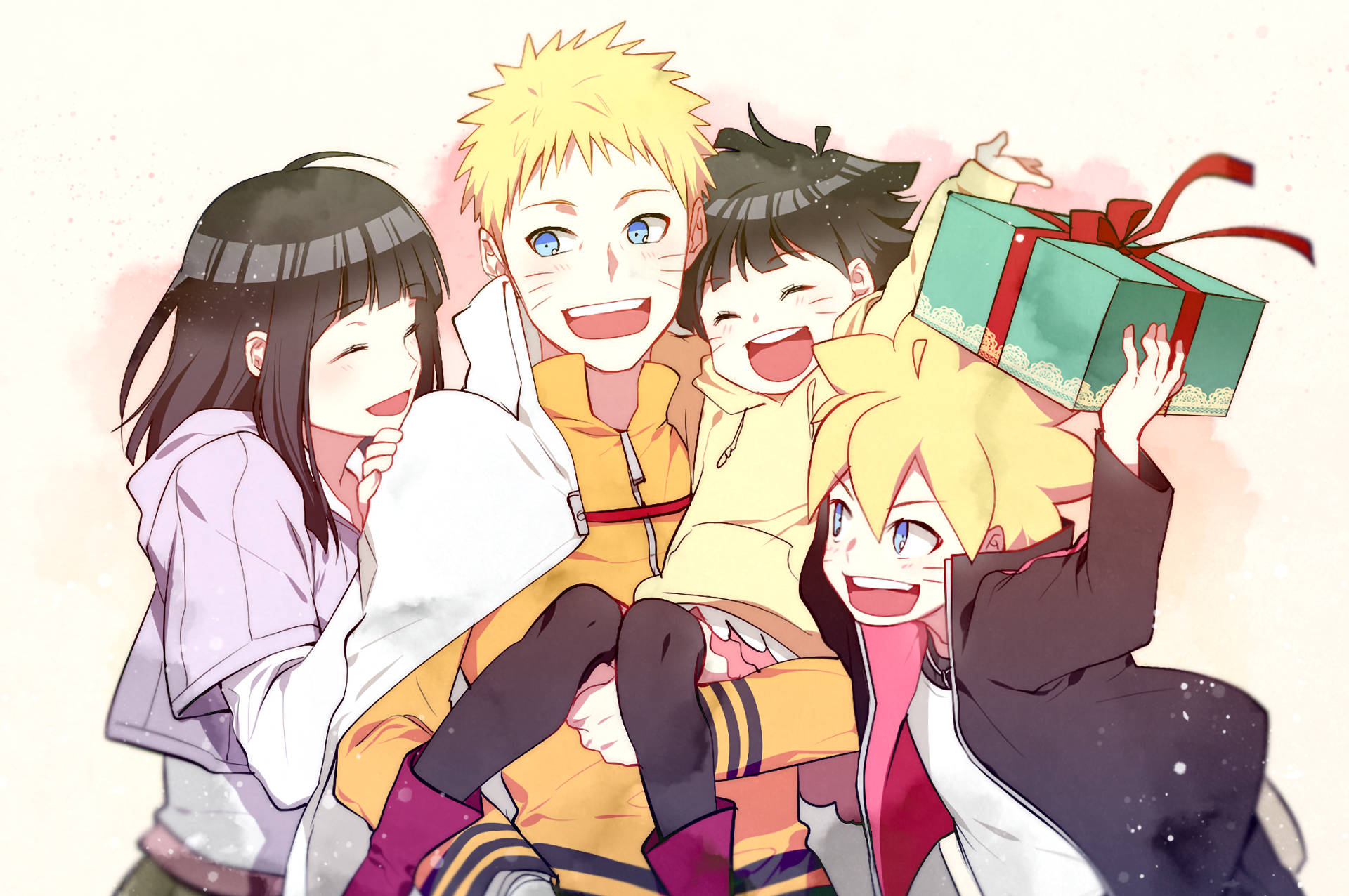 Naruto ja Hinata onnellinen perhe Taustakuvat
