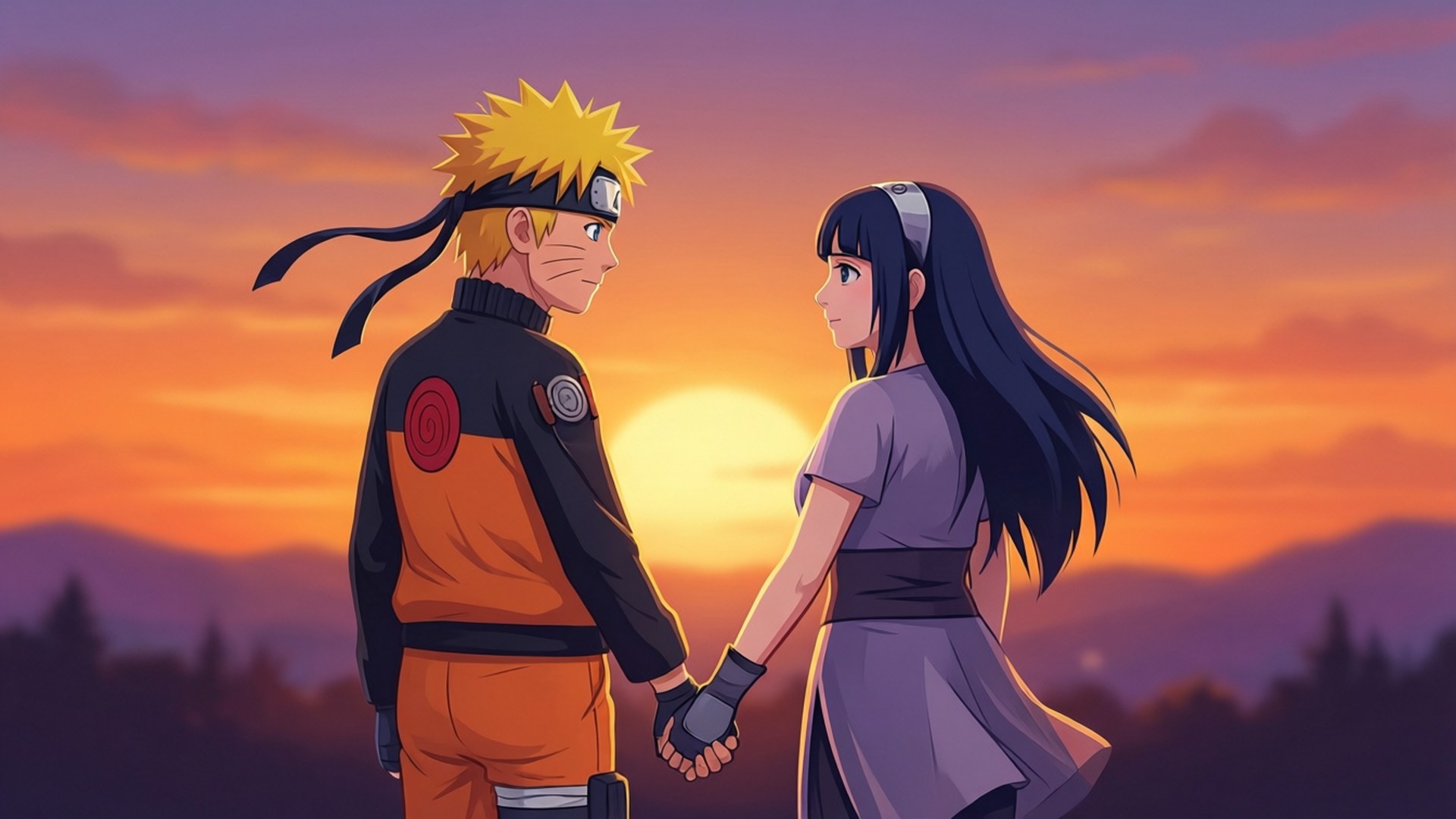 Naruto ja Hinata vektori Taustakuvat