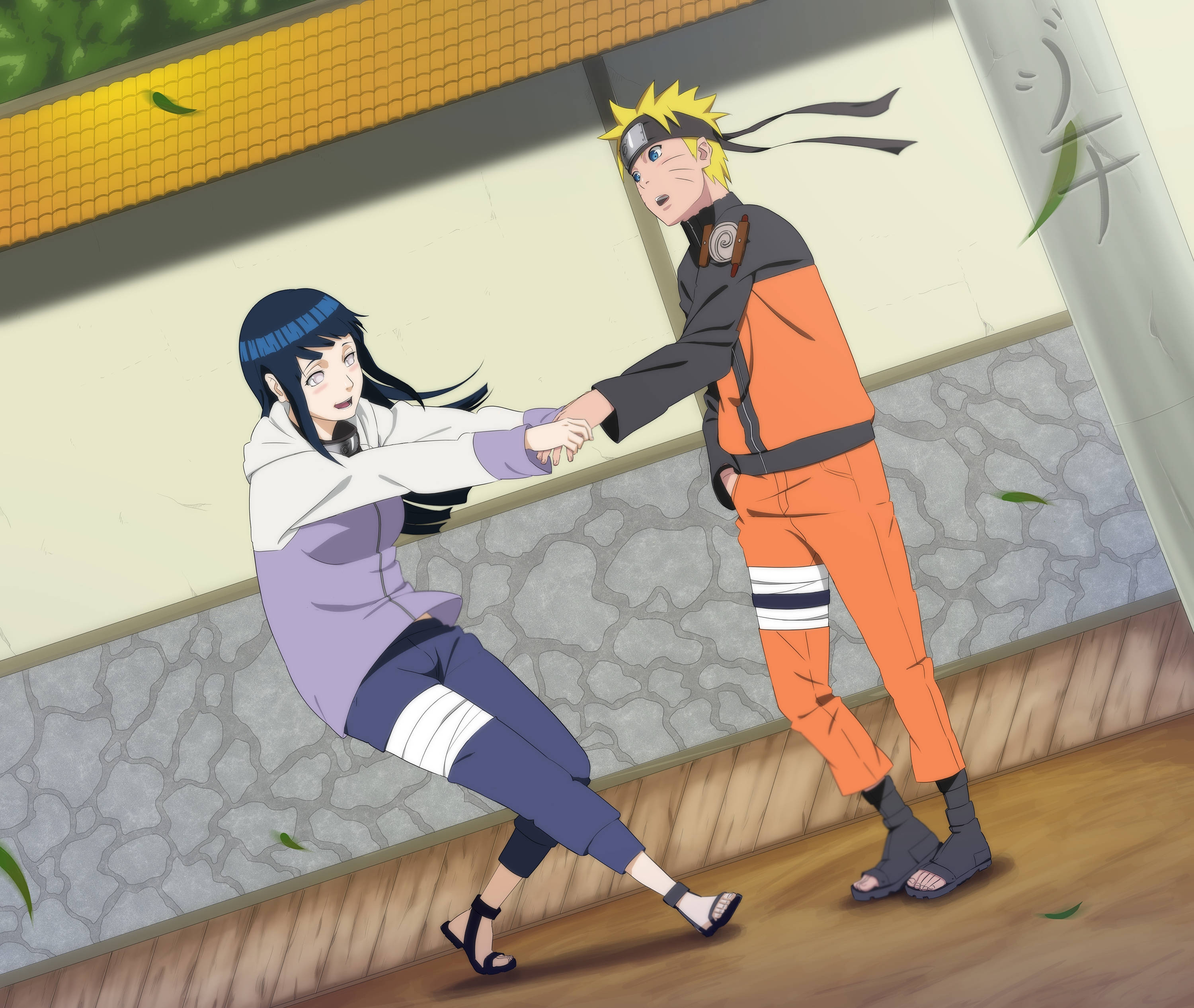 Naruto ja Hinata ulkona Taustakuvat